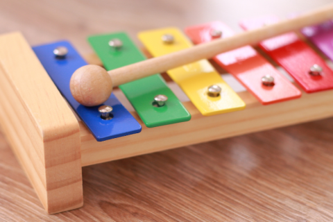 Colorful wooden xylophone